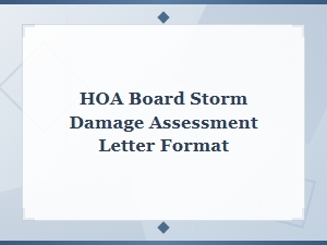 Format for an Hoa Board Storm Damage Assessment Letter