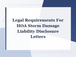 Hoa Storm Damage Liability Disclosure Requirements