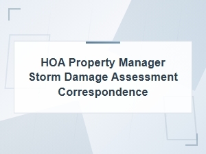 Storm Damage Assessment Letter for Hoa Property Managers